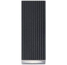 Applique murale noire étroite avec rainures verticales