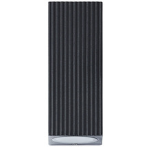 Applique murale d''extérieur LED rectangulaire en métal avec surface rainurée