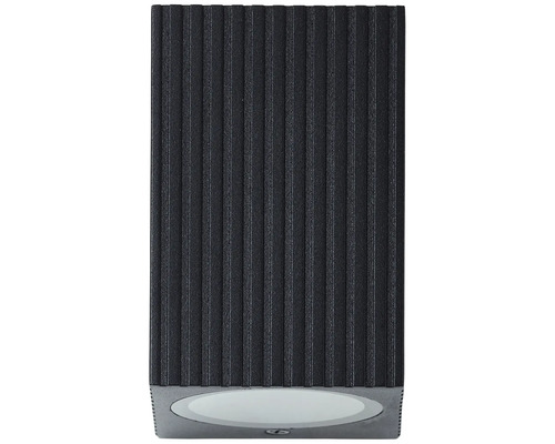 Rechteckige Wandleuchte mit vertikalen Rippen