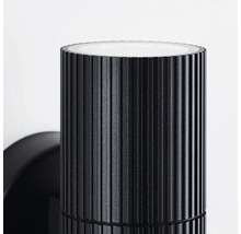 Applique murale noire avec structure rainurée