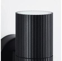 Applique murale noire avec motif côtelé