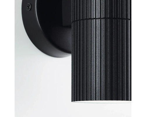 Applique murale noire avec design côtelé pour l''intérieur