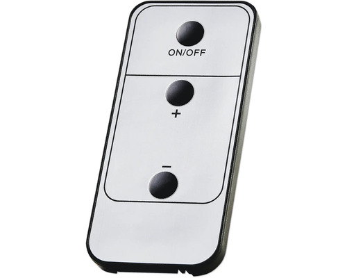 Télécommande avec bouton marche/arrêt et touches plus et moins