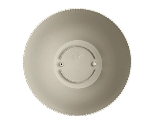 Unterseite eines runden Pflanzgefäßes mit Elho Logo