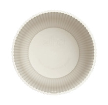 Pot de fleurs rond en plastique avec texture nervurée