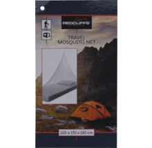 Logo RedCliffs. Moustiquaire de voyage de dimensions 220 x 170 x 130 cm.