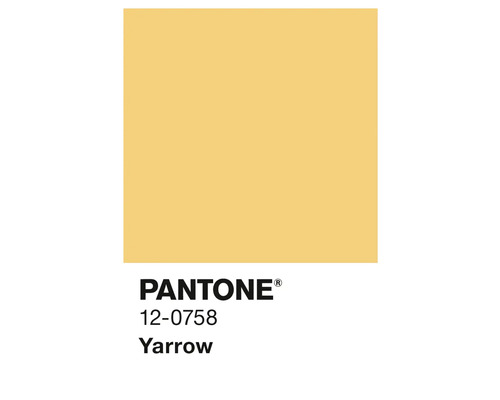 Pantone Farbe Schafgarbe 12-0758