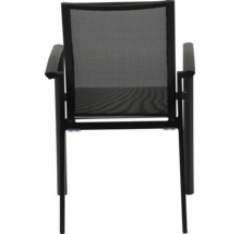 Chaise de jardin avec accoudoirs et revêtement en maille