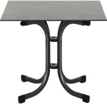 Klapptisch mit quadratischer Tischplatte und Metallgestell