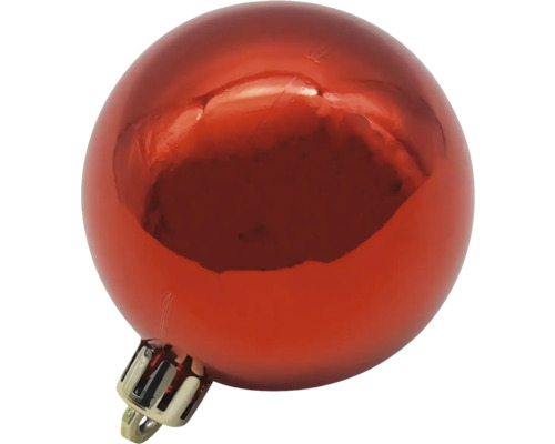 Boule de Noël rouge en plastique