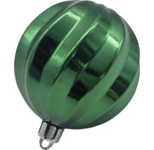 Boule de Noël verte avec motif en spirale