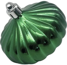 Boule de Noël verte avec motif en spirale