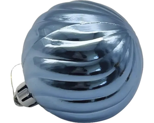 Dekorative Weihnachtskugel mit Spiralmuster