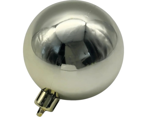 Silberfarbene Weihnachtskugel