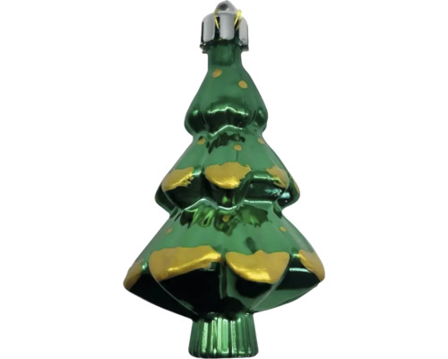 Weihnachtsbaumschmuck aus Glas in Form eines Baumes