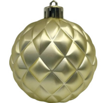 Goldene Weihnachtskugel mit Rautenmuster