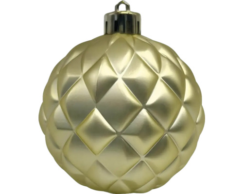 Goldene Weihnachtskugel mit Rautenmuster