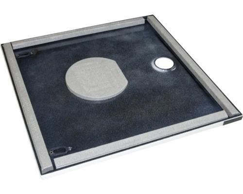 Quadratische Duschwanne mit Ablauf