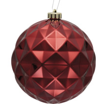 Décoration rouge de sapin de Noël avec motif géométrique