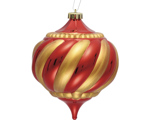 Boule de Noël rouge et dorée
