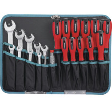 Jeu d''outils avec clés et tournevis dans une trousse à outils
