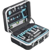 Mallette à outils ouverte avec outils