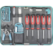 Boîte à outils avec tournevis, pinces et embouts