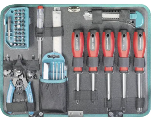 Werkzeugkoffer mit Schraubendrehern, Zangen und Bits