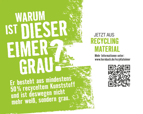 Informations sur le seau gris en matériau recyclé