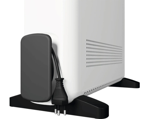 Elektrischer Heizkörper mit Kabelaufwicklung und Netzstecker