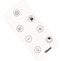 Fernbedienung mit Ein- und Ausschalter, Sperre, Helligkeitseinstellung, Timer und Tristar Logo