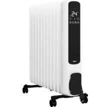 Weisser, mobiler Ölradiator mit digitalem Display