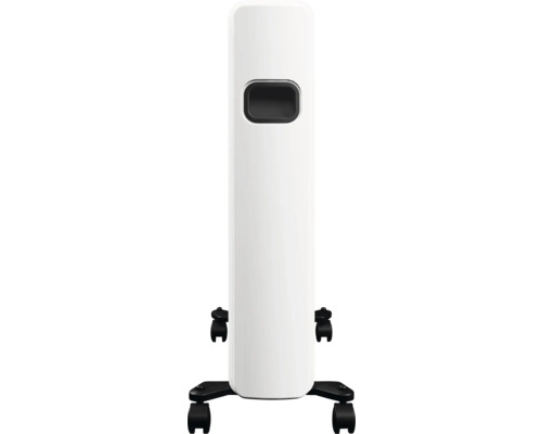 Weisser, mobiler Heizkörper mit Rollen