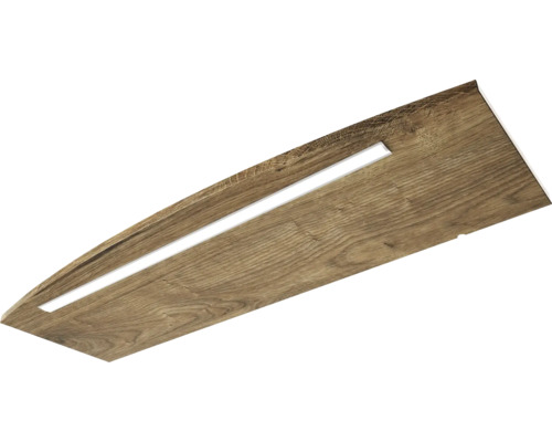 Holzpaneel mit integrierter LED Lichtleiste für die Gestaltung von Wänden und Decken in Holzoptik.