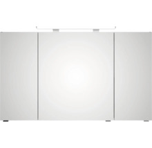 Dreitüriger Spiegelschrank für das Badezimmer mit LED-Beleuchtung.