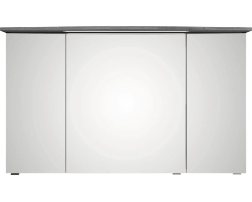Dreitüriger Spiegelschrank für das Badezimmer mit integrierter Beleuchtung an der Oberseite.
