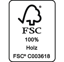 FSC Siegel für 100 Prozent Holz aus verantwortungsvoller Waldwirtschaft