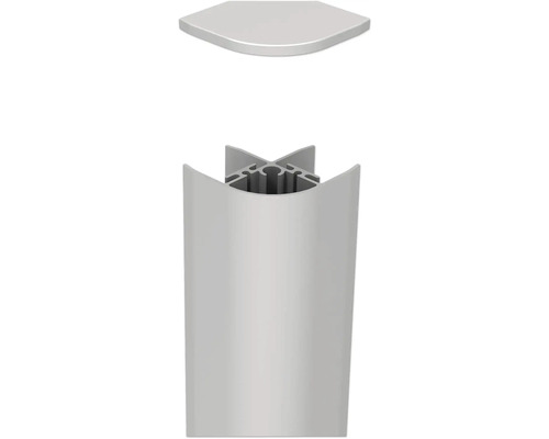 Étagère d''angle avec profilé en aluminium