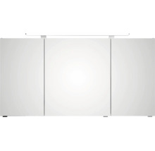 Dreitüriger Spiegelschrank mit integrierter LED Beleuchtung für das Badezimmer.