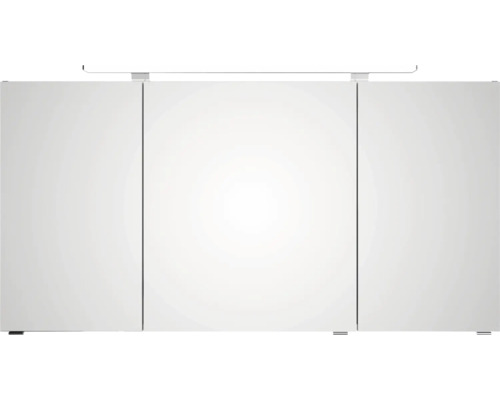 Dreitüriger Spiegelschrank mit integrierter LED Beleuchtung für das Badezimmer.