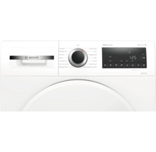 Logo Bosch au-dessus du panneau de commande d''un sèche-linge de la série 6 Swiss Edition