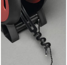 Lampe rouge et noire avec enrouleur de câble