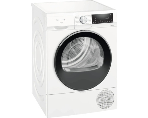 Sèche-linge à pompe à chaleur Siemens avec tambour et panneau de commande
