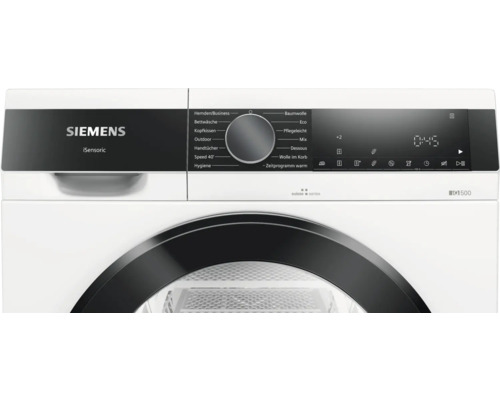 Siemens iSensoric Waschmaschine mit Programmwähler und digitaler Anzeige