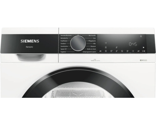 Siemens Waschmaschine iSensoric mit Bedienfeld und Programmauswahl