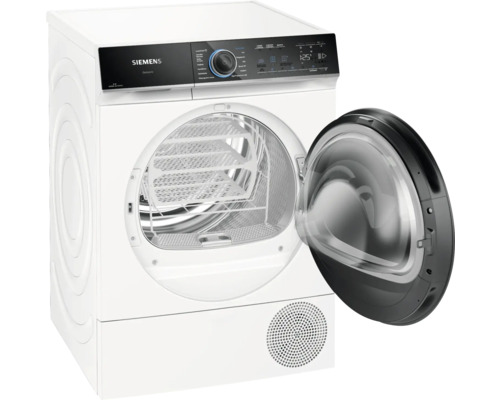 Siemens Wäschetrockner mit geöffneter Tür.