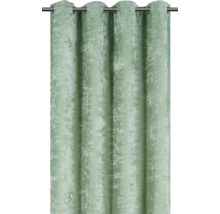 Rideau vert à œillets en tissu