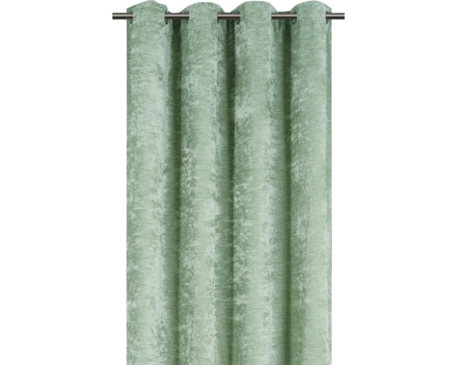 Rideau vert à œillets en tissu