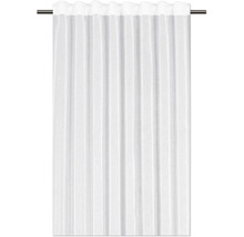 Rideau avec suspension à bande fronceuse sur une tringle à rideaux