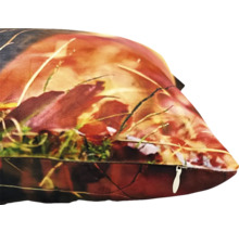 Coussin décoratif avec fermeture éclair et motif de feuilles d''automne